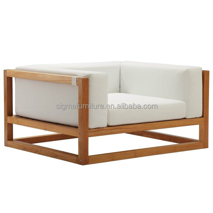outdoor wooden garden furniture patio sets garden 3 Piece Teak Sofa Seating Group sofas sectionals with Cushions