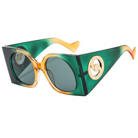 Nuevas Gafas de Sol con Marco Grande y Cubierta de Plástico Colorida, Gafas de Sol Extra Grandes para Mujer, Gafas de Sol Cuadradas de Lujo a la Moda 2023