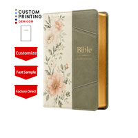 Bible grand format en cuir PU, impression personnalisée, design professionnel, pour usage religieux, vente en gros directe usine 2026