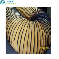 Conduit d'échappement ignifuge en PVC flexible de 400mm 16 pouces avec design graphique pour système de ventilation hospitalier