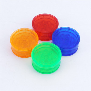Wholesale Custom 40mm/60mm 3 Piece Plastic Herb Grinder Smoker Smoking Accessories Manual Plastic Tobacco Grinder - Product Image 1