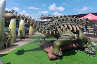 Gerçekçi dinozor Animatronic Ankylosaurus 6 metre yaşam boyutu dinozor Zigong fabrika