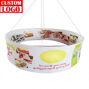 Bannière suspendue publicitaire personnalisée pour salon professionnel, équipement d'exposition, plafond tendu - Product Image 1