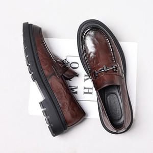 Chaussures décontractées pour hommes à bout pointu - Semelle confortable en cuir Chaussures habillées formelles - Product Image 1
