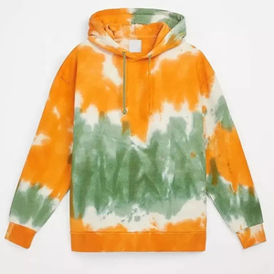 Conjunto Deportivo para Hombre, Sudadera con Capucha y Pantalones Cortos de Algodón con Estampado Tie-Dye - Product Image 4