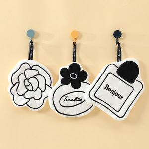 <span class=keywords><strong>Toalla</strong></span> de Mano Absorbente de Doble Capa de Felpa de Coral Estilo Francés para Baño y Cocina, Toallita Doméstica para Niños - Product Image 2