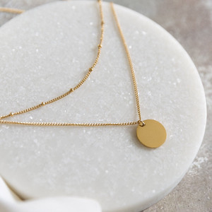 Arvo Layered <b>Disc</b> Necklace - <b>Gold</b> by Arvo - Product Image 2