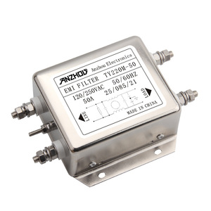 ตัวกรอง EMI ของ Anzhou รุ่น TY220M-50 120/250VAC 50A ตัวกรองสายไฟ ผลิตในประเทศจีน - Product Image 1