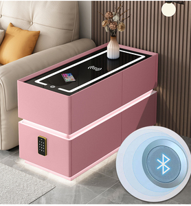 Smart Tech Nightstand, Solid Wood Bedroom Furniture, Wireless Charging <strong>Sofa</strong> <strong>Side</strong> <strong>Table</strong> for Living Room, Bluetooth Speaker - Product Image 5