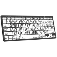 Braille & Cetak Besar Hitam di Atas Putih Mini Keyboard untuk Mac
