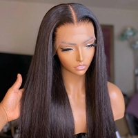 Perruque complète en cheveux humains vierges 100 % naturels sans colle, avec dentelle 360 HD transparente, style brésilien, pour femmes noires – Sans perte de cheveux