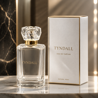 Flacon de parfum transparent de qualité supérieure 30ml 50ml 100ml vide pour l'emballage de produits de soin personnel avec un élégant bouchon en bois