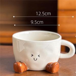 Mug à café en céramique au design original et élégant pour le petit-déjeuner, le lait, l'eau, usage quotidien à la maison ou au bureau - Product Image 6
