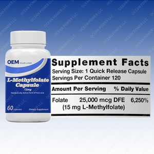 Hot-bán hoạt động methylfolate bổ sung l-methylfolate viên nang 5-mthf viên nang cho não hỗ trợ cân bằng tâm trạng miễn dịch sức khỏe - Product Image 3