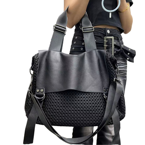 Ladies' Y2K Fashion Vintage Personalized Splicing Chains Two Straps Large Capacity Retro Street Tote Bag - Product Image 1