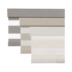 بيرسيلوكس الكتان الستائر حمار وحشي لاسلكية للنوافذ كريم طبقة مزدوجة ظلال الأسطوانة ليلا نهارا الخصوصية تصفية ضوء حجم مخصص - Product Image 1