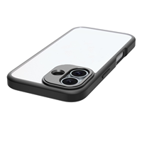 Pour iPhone16 Pro Max étui hybride antichoc avec protection de lentille en métal couverture personnalisée clair PC couleur TPU étuis de téléphone portable