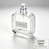 Flacon de parfum vide en verre transparent carré et arrondi de 30 ml, 50 ml, 100 ml, flacon pulvérisateur de parfum, usine d'origine OEM ODM, emballage de parfum