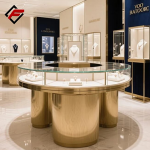 Armoire à bijoux de luxe et <span class=keywords><strong>vitrine</strong></span> à bijoux ovale avec présentoir en verre pour bijoux ovales - Product Image 3