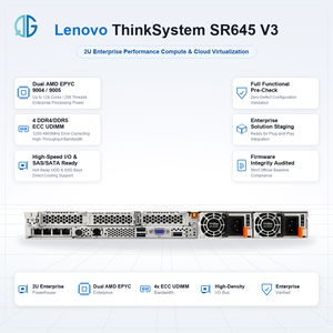 Serveur en rack Lenovo <span class=keywords><strong>ThinkSystem</strong></span> <span class=keywords><strong>SR645</strong></span> V3 1U, 2 sockets AMD EPYC 9004 905, DDR5, PCIe 5.0, OCP 3.0 - Product Image 1