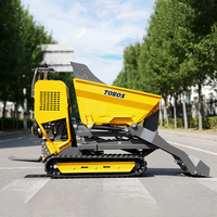 Mini-dumper sur chenilles TOROS pour travaux agricoles et de construction, fabriqué en Chine, idéal pour le transport de boue et de béton
