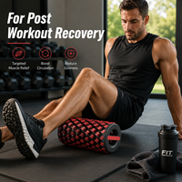 Rouleau en mousse portable pour points de pression avec structure allongée de 35 cm, rouleau de massage musculaire pour la récupération post-entraînement et les étirements