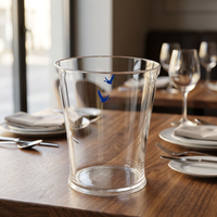 Seau à glace pour champagne transparent avec lumières LED pour restaurant et mariage, vente en gros, personnalisation OEM