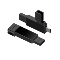 Nieuwe Fashion USB 3.0 Flash Drive met LED-verlichting voor Type-C telefoons, aanpasbaar logo, zwart/zilver