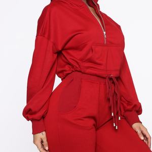 Conjunto Deportivo de 2 Piezas para Mujer, Top Corto y Pantalones Jogger, Traje Deportivo de Otoño para Mujer - Product Image 4