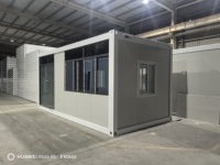 Maison préfabriquée modulaire en acier, véranda étanche, assemblage rapide, 20ft/40ft, conception pliable, bureau mobile de luxe personnalisé