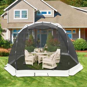 Tente <span class=keywords><strong>tunnel</strong></span> d'extérieur quatre saisons en polyester imperméable 2000-3000mm avec protection solaire et anti-moustiques pour 1-2 personnes, pique-niques et camping - Product Image 1