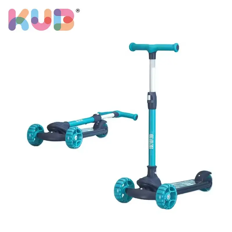 Scooter dobrável infantil KUB com altura ajustável 3 rodas Scooters para crianças