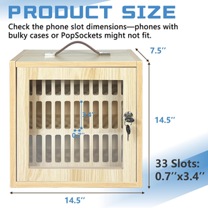 33 khe cắm điện thoại di động <span class=keywords><strong>Locker</strong></span> chủ lớp học cao cấp gỗ điện thoại tù gỗ điện thoại <span class=keywords><strong>Locker</strong></span> hộp lưu trữ với xử lý - Product Image 4