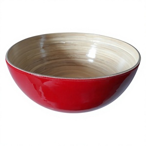 99 Gold Data Vintage <b>Bamboo</b> Salad Bowl-Eco-Friendly Business Gift-High Quality Mixing Bowl - Product Image 1
