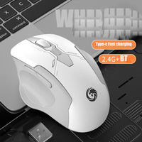 Pabrik OEM 2.4G Mouse BT nirkabel Dual Mode dapat diisi ulang tidak berisik mouse untuk komputer esports games