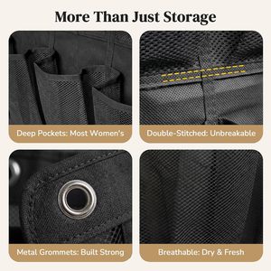 48 Pocket Over The Door Shoe Organizer Large Mesh Hanging <b>Rack</b> For Sneakers <b>Storage</b> 6 Column Heavy Duty - Product Image 5