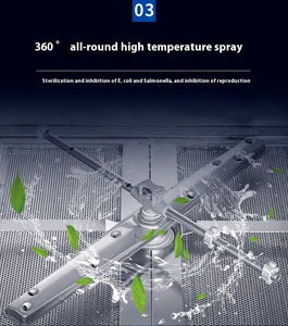 Lavastoviglie Commerciale Sottobanco in Acciaio Inox 304 con Disinfezione ad Alta Temperatura e Funzioni Multiple - Product Image 6