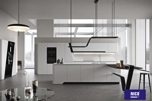 NICOCABINET Gabinetes de Cocina Canadienses de Madera Sólida, Estilo <span class=keywords><strong>Montreal</strong></span>, con Mármol Artificial, Bisagras de Cierre Suave y Cajones de Extensión Completa - Product Image 2