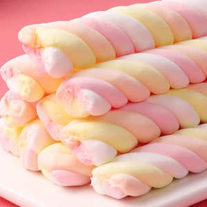 Guimauve fruitée Halal Twist longue Bonbons Guimauves molles Conception OEM Bonbons en-cas - Product Image 3