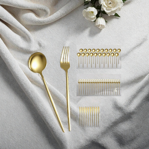 Ensemble de couverts de cuisine Wankai C016 personnalisé de haute qualité, en acier inoxydable 410, résistant au lave-vaisselle, 5 pièces, design moderne et luxueux - Product Image 3