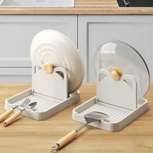 Paquete al por mayor: Soporte multiusos de plástico para encimera de cocina, organizador de utensilios, espátulas y tapas de ollas - Product Image 2