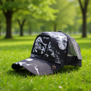 Cappello Trucker con Borchie a 6 Pannelli in Tessuto a Rete, Regolabile, Traspirante, Impermeabile, Casual, Unisex, per Adulti, Primavera Estate - Product Image 2