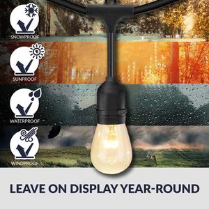 핫 세일 태양 S14 Sting 빛 야외 45ft 사용자 정의 비바람에 정원 led 문자열 조명 - Product Image 4