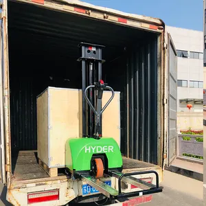 Çin tedarikçisi sıcak 48V akülü kendini kaldırıcı elektrikli istifleyici 500kg apilador electrico portail kendinden yüklemeli transpalet