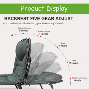 200*65 * H32cm mille oiseaux treillis Portable maison bureau sieste adulte escorte marche chaise tissu inclinable lit pour bureau sieste - Product Image 2