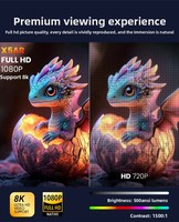 Projecteur intelligent portable Hotack X5AR Android 14 8K LCD avec 5000 lumens et son stéréo HIFI pour le home cinéma et les jeux