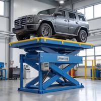 Plateforme élévatrice électrique inclinable JINMEITE avec jambe à ciseaux, capacité 200 kg, hauteur de plateforme 18 m, empattement 2500 mm, Q345