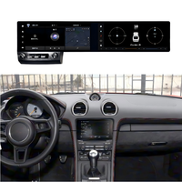 Autoradio multimédia Android 14 avec écran OLED double de 24,6 pouces pour Porsche 718/Boxster 2012-2023, lecteur vidéo, lecteur de cassette, USB