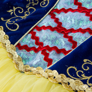 ชุดเดรสเจ้าหญิงเด็กผู้หญิงลายพิมพ์แอปเปิ้ลดิสนีย์แบบกำหนดเอง ผ้าโพลีเอสเตอร์ แต่งเชือกผูก  ชุดธีมคริสต์มาส  คอสตูมจากภาพยนตร์และโทรทัศน์ - Product Image 3