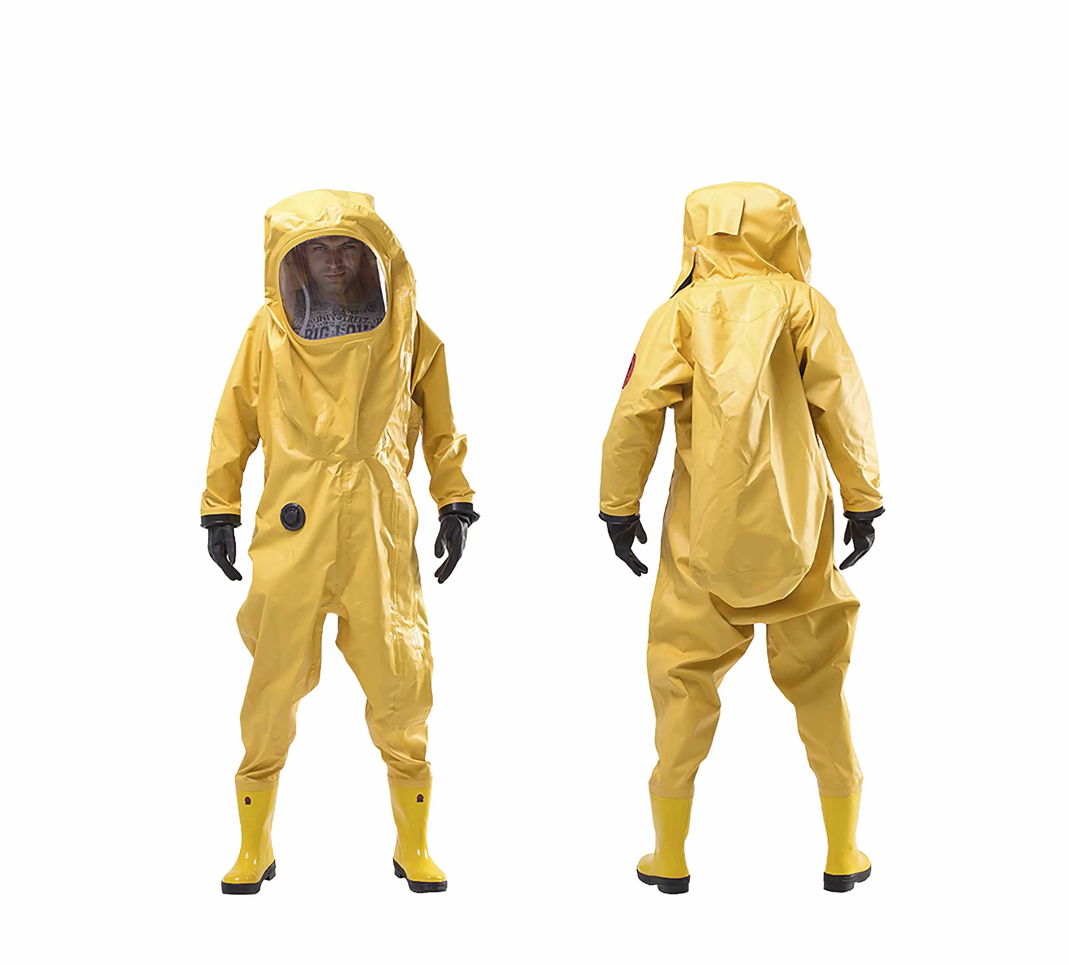 Комбинезон защитный костюм химически стойкие костюмы желтый цвет химический защитный костюм